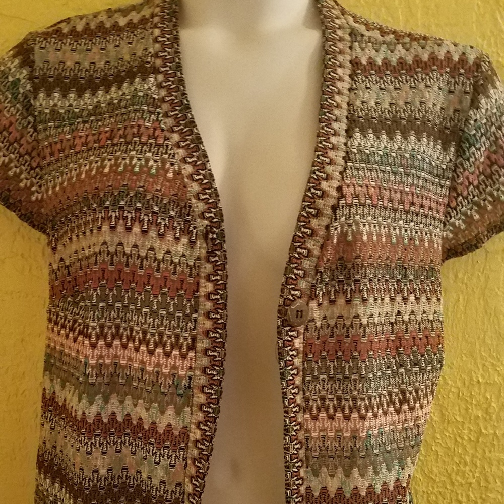 Open Coldwater Creek Shirt Vest Cardigan 2X 22 24